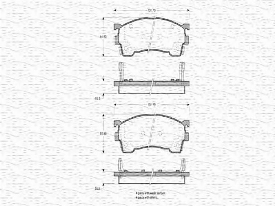 Magneti Marelli 363702160580 - Jarrupala, levyjarru inparts.fi