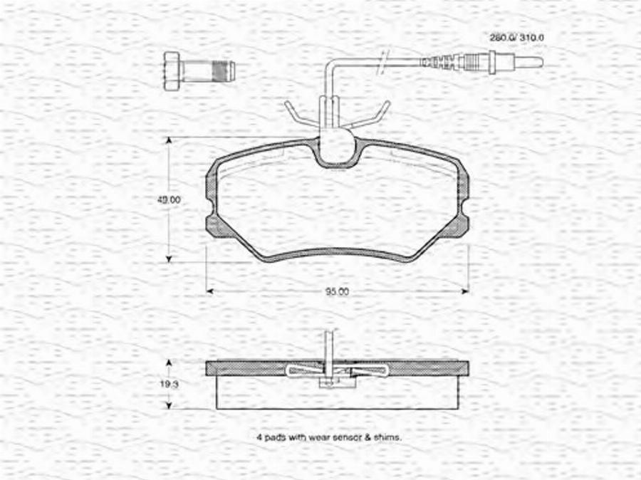 Magneti Marelli 363702160532 - Jarrupala, levyjarru inparts.fi