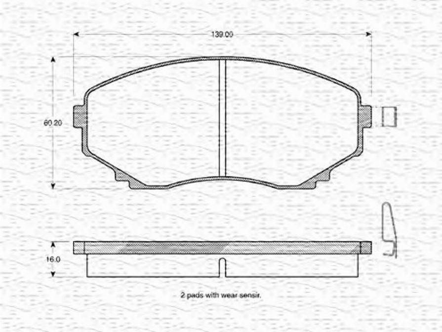 Magneti Marelli 363702160608 - Jarrupala, levyjarru inparts.fi