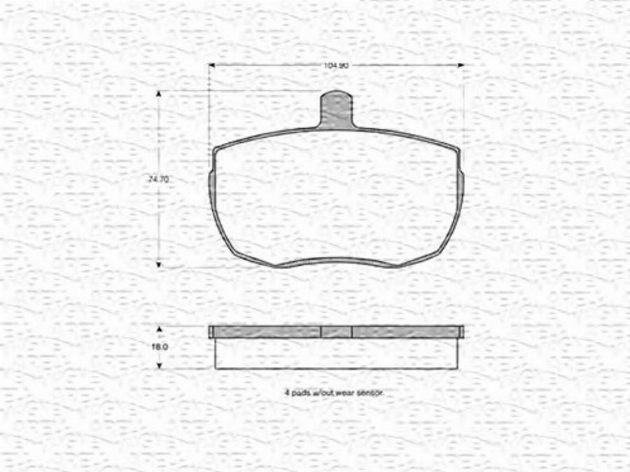 Magneti Marelli 363702160040 - Jarrupala, levyjarru inparts.fi