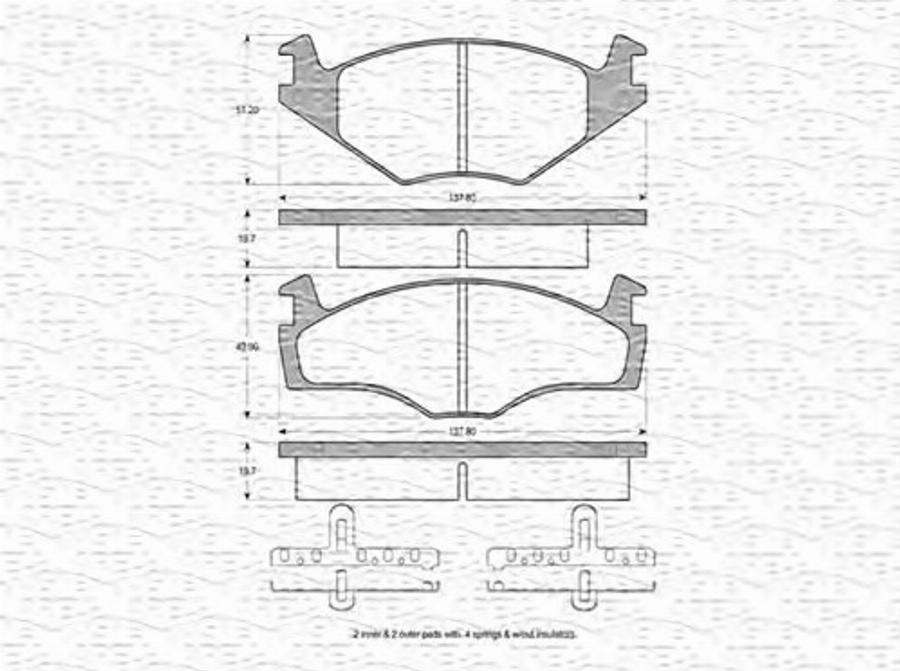 Magneti Marelli 363702160009 - Jarrupala, levyjarru inparts.fi