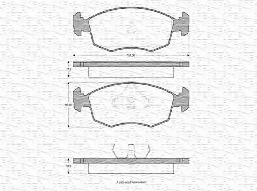 Magneti Marelli 363702160026 - Jarrupala, levyjarru inparts.fi