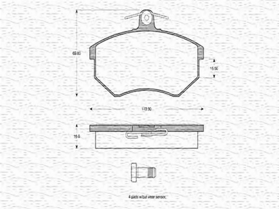 Magneti Marelli 363702160198 - Jarrupala, levyjarru inparts.fi