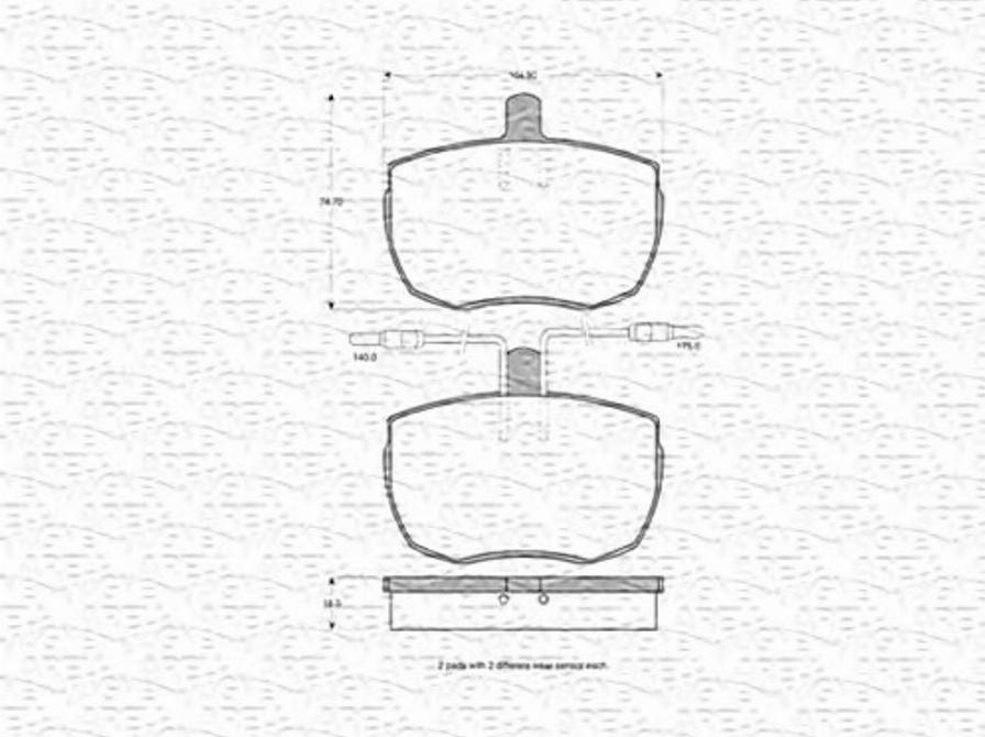 Magneti Marelli 363702160142 - Jarrupala, levyjarru inparts.fi