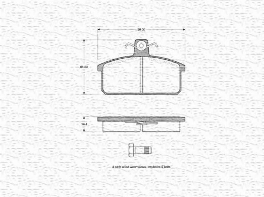 Magneti Marelli 363702160124 - Jarrupala, levyjarru inparts.fi