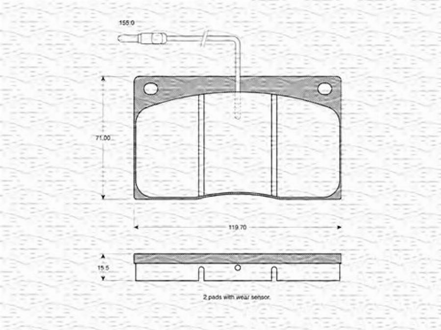 Magneti Marelli 363702160850 - Jarrupala, levyjarru inparts.fi