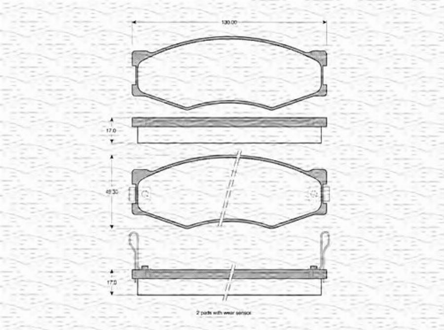 Magneti Marelli 363702160811 - Jarrupala, levyjarru inparts.fi