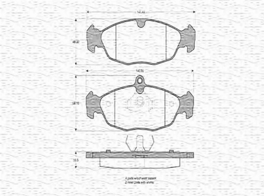 Magneti Marelli 363702160317 - Jarrupala, levyjarru inparts.fi