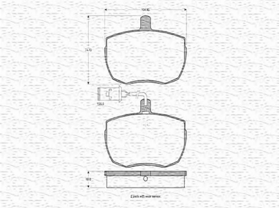 Magneti Marelli 363702160231 - Jarrupala, levyjarru inparts.fi