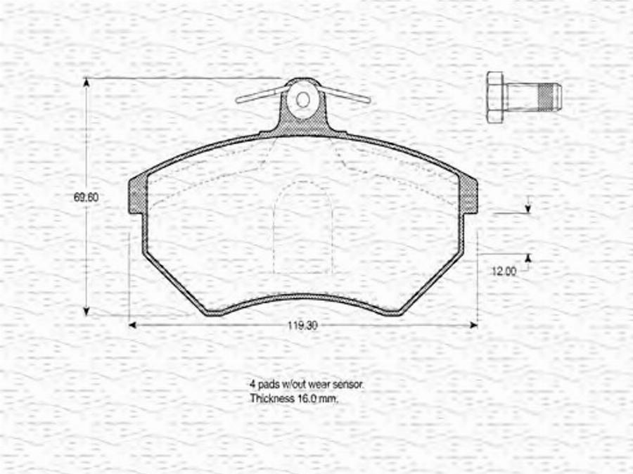 Magneti Marelli 363702160273 - Jarrupala, levyjarru inparts.fi