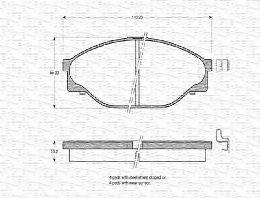 Magneti Marelli 363702160761 - Jarrupala, levyjarru inparts.fi