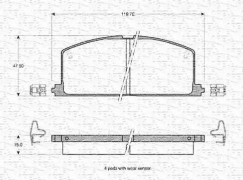 Magneti Marelli 363702160787 - Jarrupala, levyjarru inparts.fi