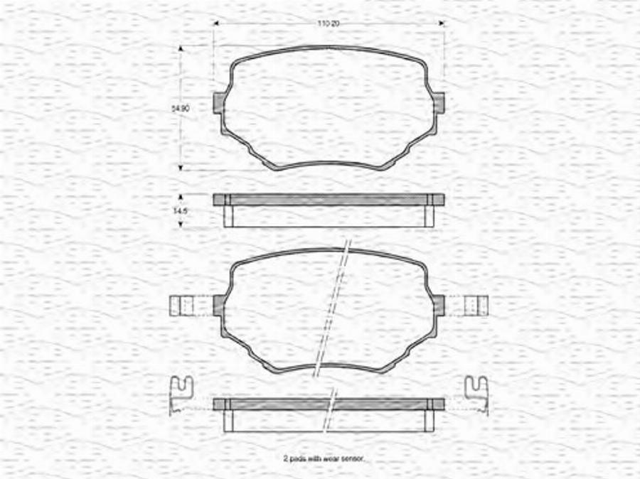 Magneti Marelli 363702160776 - Jarrupala, levyjarru inparts.fi