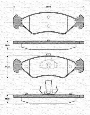 Magneti Marelli 363702161189 - Jarrupala, levyjarru inparts.fi