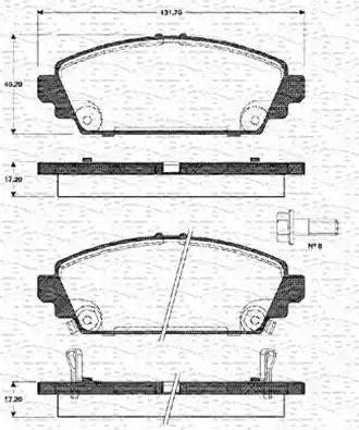 Magneti Marelli 363702161131 - Jarrupala, levyjarru inparts.fi