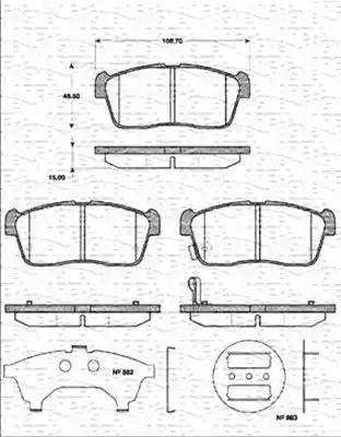 Magneti Marelli 363702161303 - Jarrupala, levyjarru inparts.fi