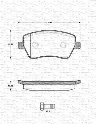 Magneti Marelli 363702161250 - Jarrupala, levyjarru inparts.fi