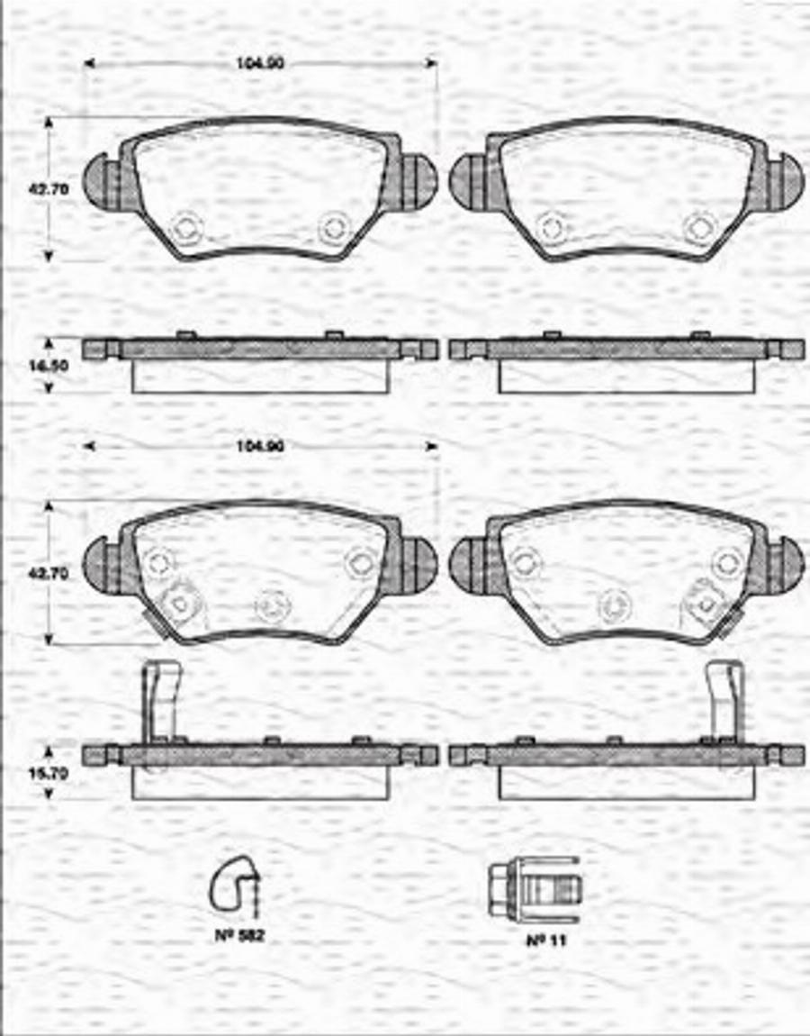 Magneti Marelli 363702161261 - Jarrupala, levyjarru inparts.fi