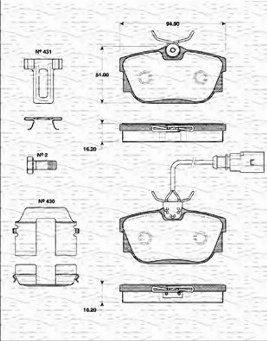 Magneti Marelli 363702161268 - Jarrupala, levyjarru inparts.fi