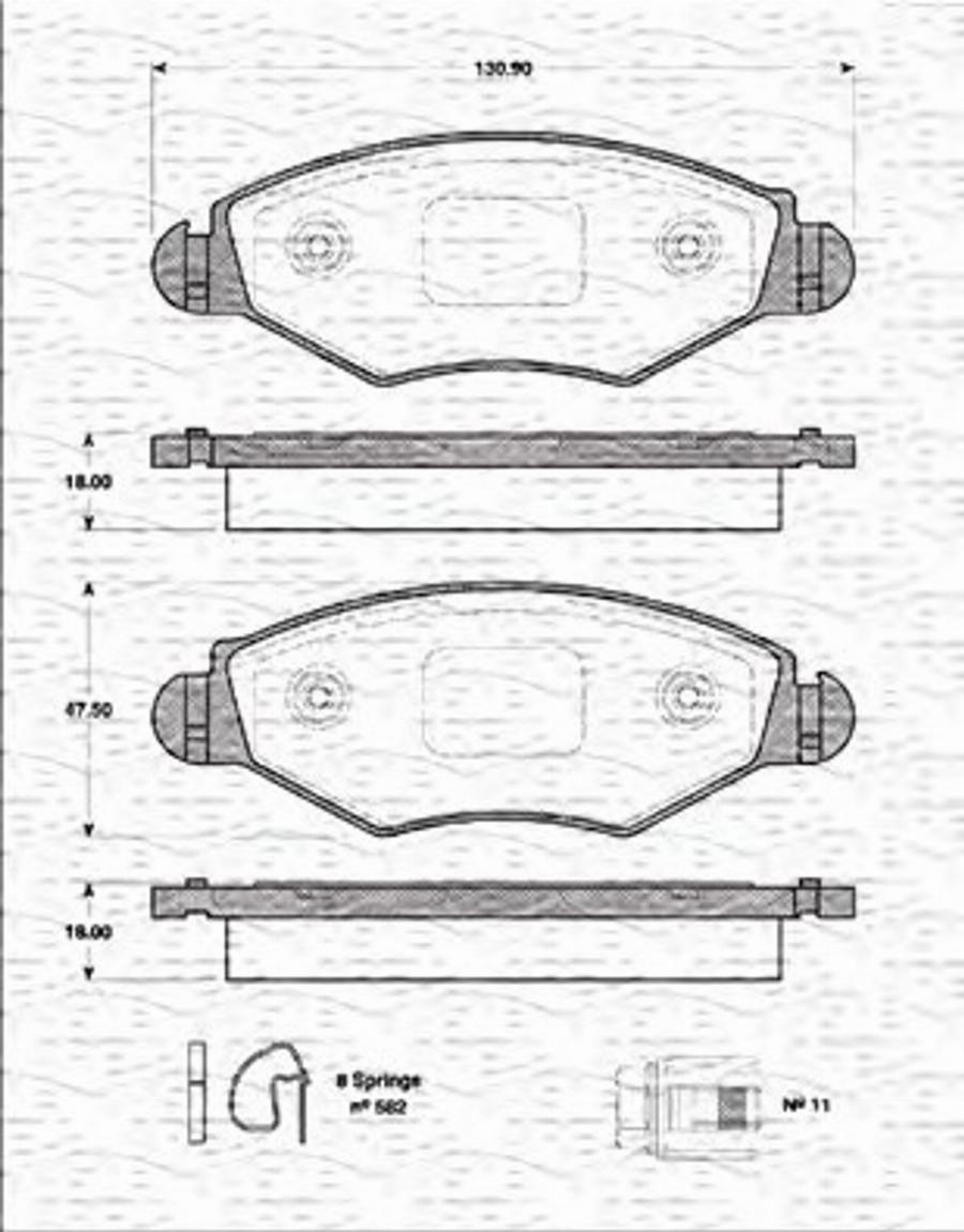 Magneti Marelli 363702161204 - Jarrupala, levyjarru inparts.fi