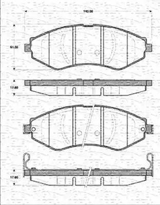 Magneti Marelli 363702161285 - Jarrupala, levyjarru inparts.fi