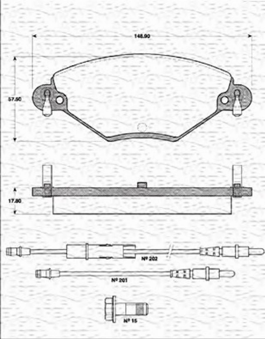 Magneti Marelli 363702161225 - Jarrupala, levyjarru inparts.fi