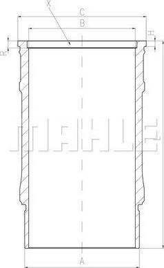 MAHLE 001 LW 00143 001 - Sylinteriputki inparts.fi