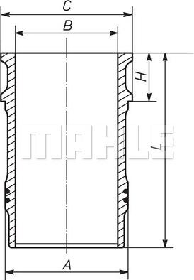 MAHLE 001 LW 00138 001 - Sylinteriputki inparts.fi