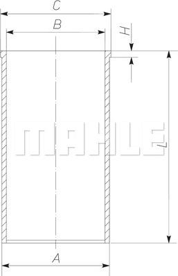 MAHLE 004 WV 08 00 - Sylinteriputki inparts.fi