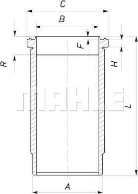 MAHLE 061 WN 11 00 - Sylinteriputki inparts.fi