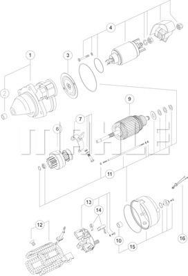 MAHLE MS 347 - Käynnistinmoottori inparts.fi