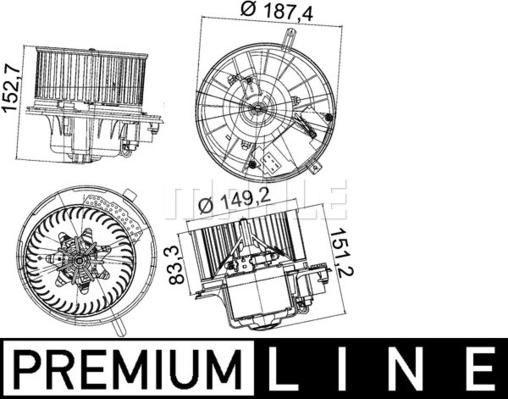 MAHLE AB 149 000P - Sisätilapuhallin inparts.fi