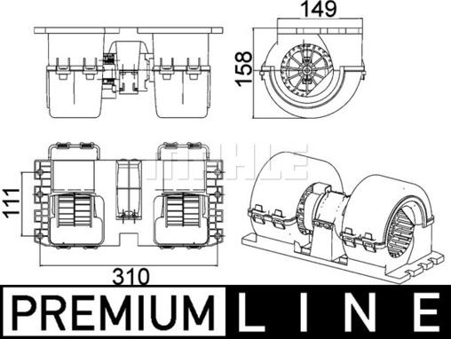 MAHLE AB 145 000P - Sisätilapuhallin inparts.fi