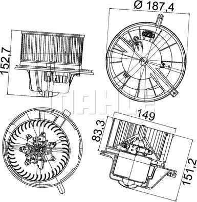 MAHLE AB 148 000P - Sisätilapuhallin inparts.fi