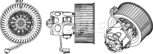 MAHLE AB 151 000P - Sisätilapuhallin inparts.fi