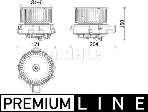 MAHLE AB 284 000P - Sisätilapuhallin inparts.fi