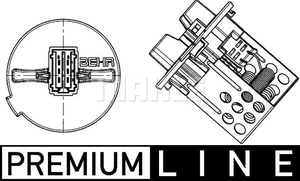 MAHLE ABR 93 000P - Vastus, sisäilmantuuletin inparts.fi