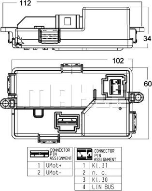 MAHLE ABR 68 000P - Säädin, lämmityslaitteen puhallin inparts.fi