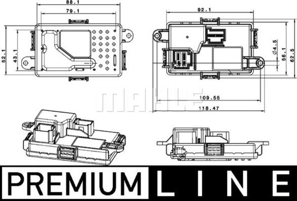 MAHLE ABR 67 000P - Säädin, lämmityslaitteen puhallin inparts.fi