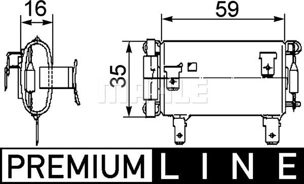 MAHLE ABR 14 000P - Vastus, sisäilmantuuletin inparts.fi