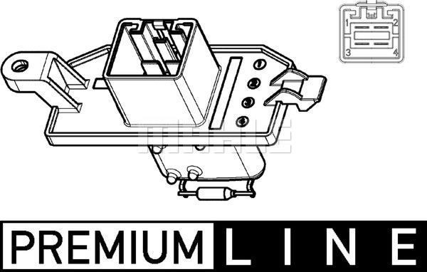 MAHLE ABR 104 000P - Vastus, sisäilmantuuletin inparts.fi