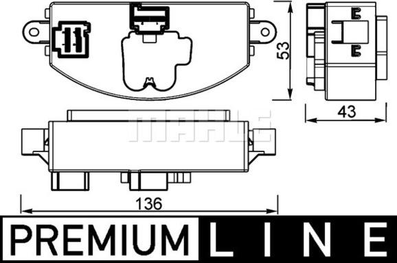 MAHLE ABR 106 000P - Säädin, lämmityslaitteen puhallin inparts.fi