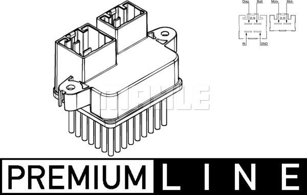 MAHLE ABR 107 000P - Säädin, lämmityslaitteen puhallin inparts.fi