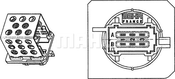 MAHLE ABR 89 000P - Vastus, sisäilmantuuletin inparts.fi