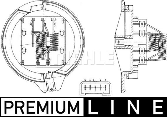 MAHLE ABR 20 000P - Vastus, sisäilmantuuletin inparts.fi