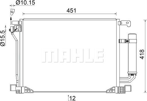 MAHLE AC 953 000S - Lauhdutin, ilmastointilaite inparts.fi