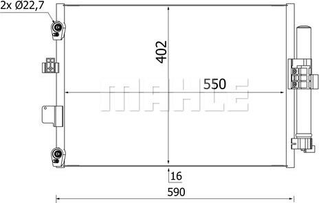 MAHLE AC 960 000S - Lauhdutin, ilmastointilaite inparts.fi