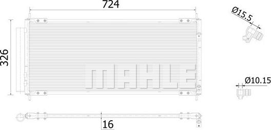 MAHLE AC 904 000S - Lauhdutin, ilmastointilaite inparts.fi