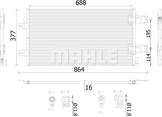 MAHLE AC 906 000S - Lauhdutin, ilmastointilaite inparts.fi