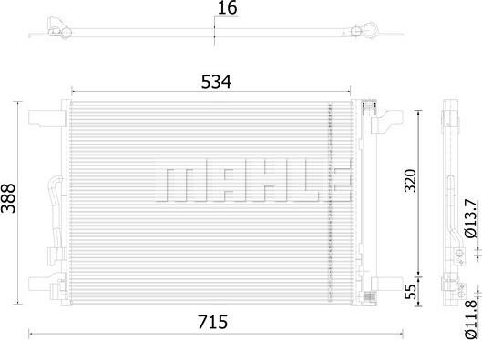 MAHLE AC 915 000S - Lauhdutin, ilmastointilaite inparts.fi